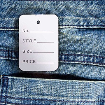 High Class Jeans Price Tag E Paper Hang Label Tag